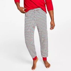 Matching Mens Thermal Waffle Holiday Stripe Mix It Pajama bottom stripe 1pc